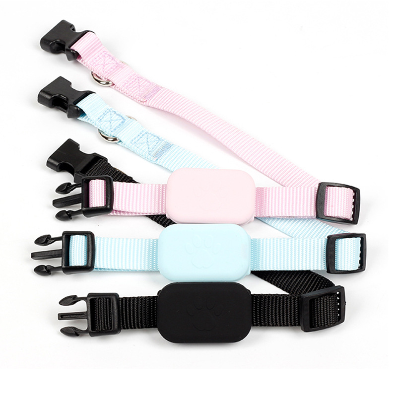 The SynapTech Trace collar in Onyx, Sky, and Blush